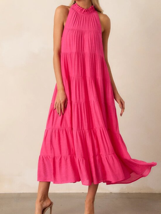 Red Dress Boutique Dresses & Skirts - Red Dress Botique Hot Pink Maxi Dress (Size M)
